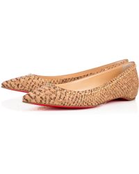 replica louboutin - Christian louboutin Anjalina Studded Leather Ballet Flats in Black ...