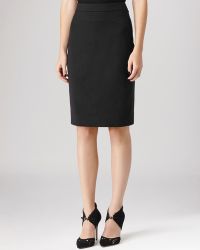 Reiss Pencil Skirt Shannon Leather in Black | Lyst