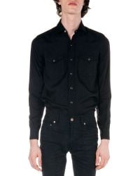 Saint Laurent Western Long-Sleeve Shirt - Lyst