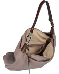 Large Leather Bag Gray