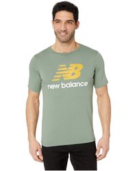 Lyst New Balance Essential Plus Logo T Shirt In Gray For Men