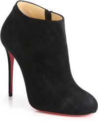 Christian louboutin Apollo 100 Embellished Suede Knee-High Boots ...