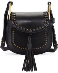 chloe fake - Chlo Drew Nano Floral Leather Saddle Bag in Black | Lyst