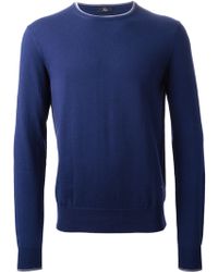 Zara Merino Wool Sweater with Elbow Patches in Blue for Men (deep blue ...