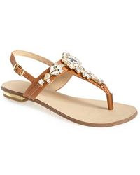 Ivanka Trump Sandals Valerie Stone in Pink (turquoise) | Lyst