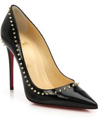 Christian louboutin Bianca Patent Leather Platform Pumps in Black ...  