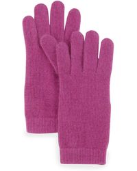 J.crew Cashmere Lined Leather Gloves in Purple (deep plum) | Lyst