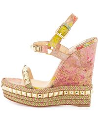 replica shoe - Christian louboutin Melisa Botta Suede Kneehigh Wedge Boots in ...