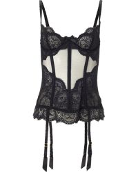 Agent Provocateur Janey Underwired Lace Corset in Black | Lyst