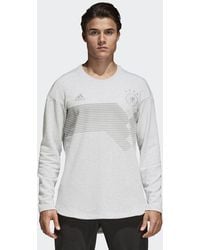 adidas Dfb Germany Graphic Sweat Pants Core Heatherblack in adidas Cotton Germany Seasonal Special Sweatshirt in Grey