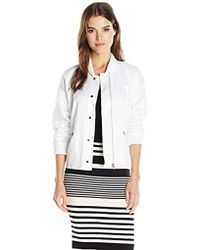 GUESS Womens Long Sleeve Plaid Abbot Jacket