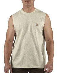 Carhartt Mens Big /& Tall Workwear Pocket Sleeveless Midweight T-Shirt Relaxed Fit