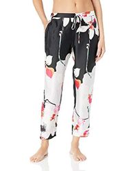 Natori Printed Charmeuse Pant - Black