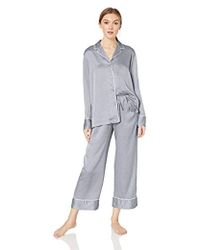 Natori Labyrinth Notch Pj - Gray