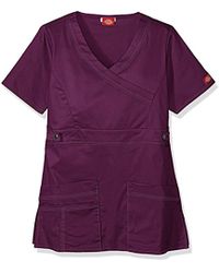 Dickies Scrubs 817355 V Neck Scrub Top Dickies GenFlex Jr Fit Desert Sage