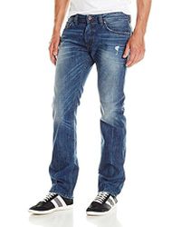 Lyst - Diesel Safado Straight Fit Jeans 84dd Mid Wash Abrasisions in ... DIESEL - Safado Slim Micro-bootcut Jean Ub89 L32 - Lyst