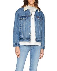 Levi's Ex-bf Sherpa Trucker Denim Jacket - Blue