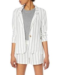 Vero Moda Vmanna Milo Ls Blazer Stripe Wvn Suit Jacket - White