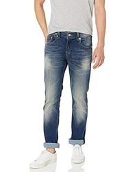 True Religion Ricky No Flap Relaxed Straight Fit Blue Wash Denim Jeans