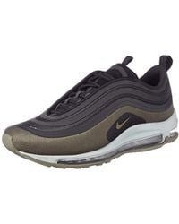 Nike Air Max 97 Black Leather in Black for Men Lyst Nike Air Max 97 Ultra '17 Lux Trainers in Gray Lyst
