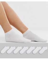 ASOS Lot de 7 paires de chaussettes de sport - Blanc