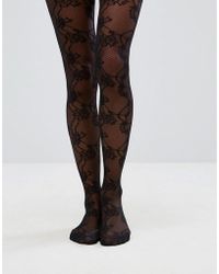 ASOS Lace Mesh Tights - Black