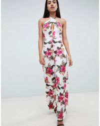 ASOS Combinaison cache-cœur en jersey à imprimé hawaïen - Multicolore