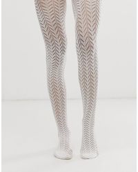 ASOS Collants en points de pèlerine - Blanc