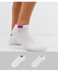 Calvin Klein Organic Cotton 2 Pack Trainer Sock In White