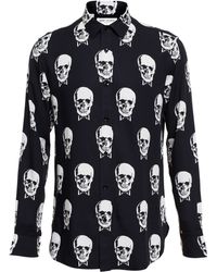 Saint Laurent Twill Skull Shirt - Lyst