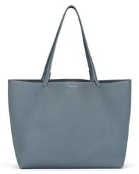 The Row Park Small Leather Tote in Blue - Lyst