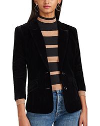 Barneys New York Velvet Two-button Blazer - Black