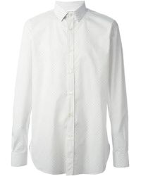 Saint Laurent Micro Dot Shirt - Lyst