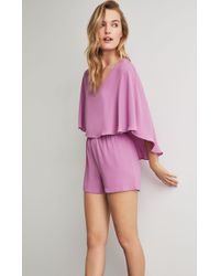 BCBGMAXAZRIA Bcbg Carie Overlay Romper - Multicolour