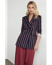 BCBGMAXAZRIA Bcbg Nautical Striped Blazer - Blue