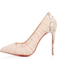 Christian louboutin Women\u0026#39;s Uptown Ankle-strap Pumps in Pink (Nude ...