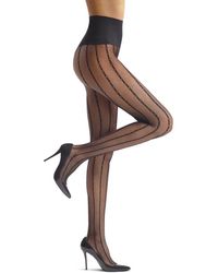 Commando Cabaret Striped Net Tights - Black