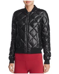Lyst - Tess Giberson Bomber Jacket with Leather Sleeves in Gray