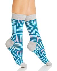 Happy Socks Printed Crew Socks - Blue