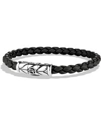 Lyst David Yurman Chevron Triplewrap Bracelet In Brown David Yurman Chevron Bracelet In Black Lyst