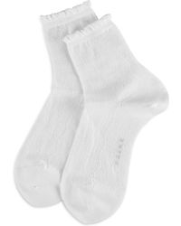 Falke Galore Ruffle Top Socks - White