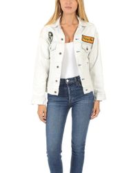 MadeWorn Stones Chenille Light Denim Jacket - White