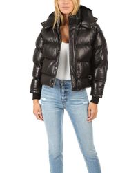 IRO Collyn Leather Puffer Coat - Black