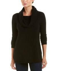 Autumn Cashmere Black Cashmere Oversized Cowl Neck Sweater In Black | Lyst