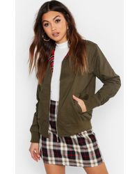 Boohoo Harrington Oversized Bomber Jacket - Multicolour