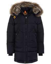 Parajumpers Daunenjacke mit Echtpelzbesatz - Blau