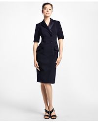 Lyst Tibi Tuxedo Dress In Black Brooks Brothers Double Ted Tuxedo Dress Lyst