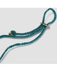 Lyst Scosha Braided Wax On Bracelet Petrolio Green In Scosha Braided Wax On Bracelet Petrolio Green Lyst