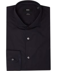 BOSS | Jery Slim Solid Contrast Shirt | Lyst