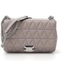 michael kors grey quilted bag